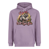 Lavender cute but will fight you racoon western Heavyweight Hoodie - NancyCooperArtShop