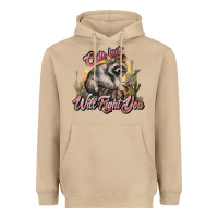 Mushroom cute but will fight you racoon western Heavyweight Hoodie - NancyCooperArtShop