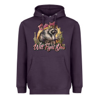 Plum cute but will fight you racoon western Heavyweight Hoodie - NancyCooperArtShop