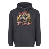 Smoke cute but will fight you racoon western Heavyweight Hoodie - NancyCooperArtShop