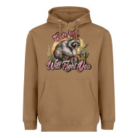 Toasted Coconut cute but will fight you racoon western Heavyweight Hoodie - NancyCooperArtShop