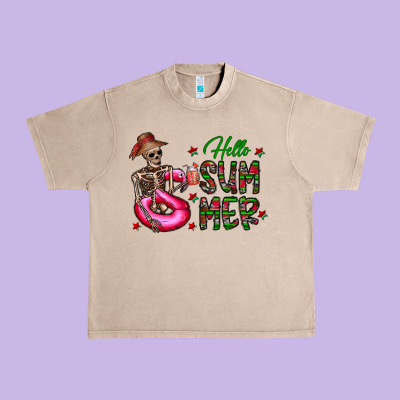Hello Summer Urban Heavy Tee Designed By Cowhidedigitalart