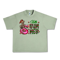 Oil Green hello summer Urban Heavy Tee - CowhideDigitalArt