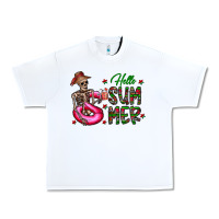 White hello summer Urban Heavy Tee - CowhideDigitalArt