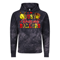 Cloud Black busy raising ballers softball Vintage Hoodie - Zillion Design Studio