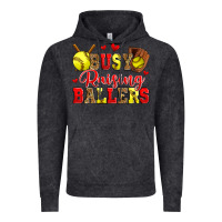 Vintage Black busy raising ballers softball Vintage Hoodie - Zillion Design Studio