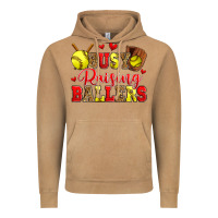 Busy Raising Ballers Softball Vintage Hoodie | Teevron