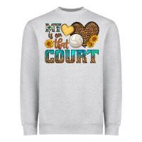 Heather Grey my heart is on that court Heavyweight Sweatshirt - HRA Design Shop