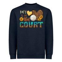 Navy my heart is on that court Heavyweight Sweatshirt - HRA Design Shop