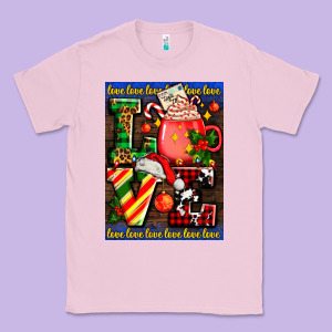 Love Coffee Cup Christmas Classic Tee Designed By Adodesignshop