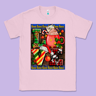 Love Coffee Cup Christmas Classic Tee Designed By Adodesignshop