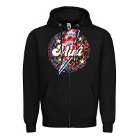 Black Western Mini Patriotic Zipper Hoodie - LillyAllenDesigns