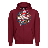 Burgundy Western Mini Patriotic Zipper Hoodie - LillyAllenDesigns