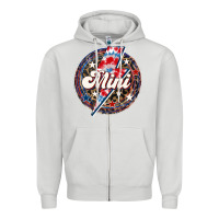 Dove Grey Western Mini Patriotic Zipper Hoodie - LillyAllenDesigns