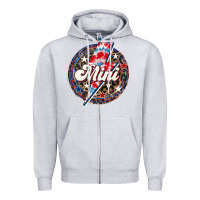 Heather Grey Western Mini Patriotic Zipper Hoodie - LillyAllenDesigns