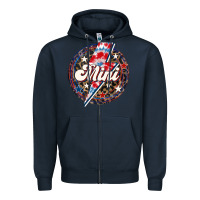 Navy Western Mini Patriotic Zipper Hoodie - LillyAllenDesigns