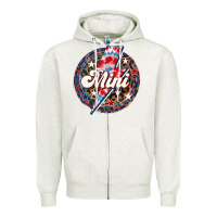Oatmeal Heather Western Mini Patriotic Zipper Hoodie - LillyAllenDesigns