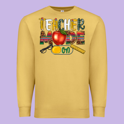 Teacher Mode On Premium Sweatshirt Designed By Nancycooperartshop