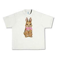 Pistachio easter rabbit pink flowers Urban Heavy Tee - BarkalooDesign