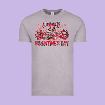 Happy Valentines Day Dog Pet Vintage Tee Designed By Racoondesign