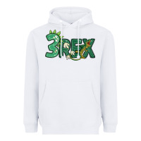 White three rex Heavyweight Hoodie - MaliasSmallBusiness