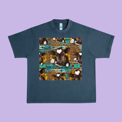 Western Baby Calf Seamless Pattern Urban Heavy Tee Designed By Hra Design Shop
