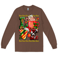 Chestnut love with coffee cup and christmas lights Long Sleeve Tee - AdoDesignShop