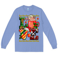 Colony Blue love with coffee cup and christmas lights Long Sleeve Tee - AdoDesignShop