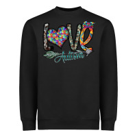 Black love autism Heavyweight Sweatshirt - SublimationCraftShop