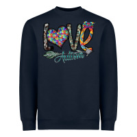 Navy love autism Heavyweight Sweatshirt - SublimationCraftShop