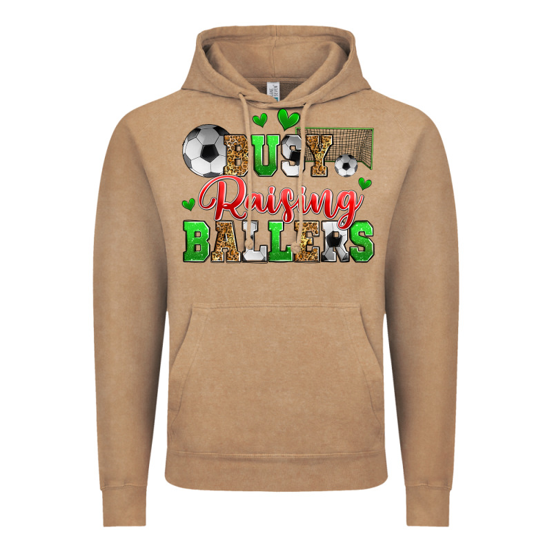 Busy Raising Ballers Soccer Vintage Hoodie by Zillion Design Studio | Teevron