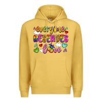 Antique Gold everyone deserves love Premium Hoodie - Artiststas