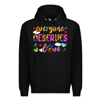 Black everyone deserves love Premium Hoodie - Artiststas