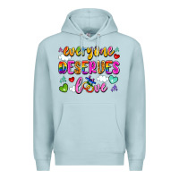 Blue Mist everyone deserves love Premium Hoodie - Artiststas