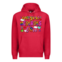 Cardinal everyone deserves love Premium Hoodie - Artiststas