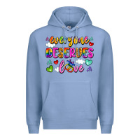 Colony Blue everyone deserves love Premium Hoodie - Artiststas