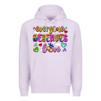 Lilac everyone deserves love Premium Hoodie - Artiststas