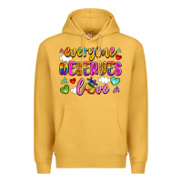 Mustard everyone deserves love Premium Hoodie - Artiststas