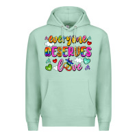 Seafoam everyone deserves love Premium Hoodie - Artiststas