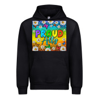 Black LGBTQ+ proud ally with daisy Urban Hoodie - NancyCooperArtShop