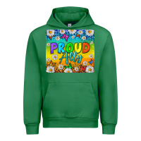 Emerald LGBTQ+ proud ally with daisy Urban Hoodie - NancyCooperArtShop
