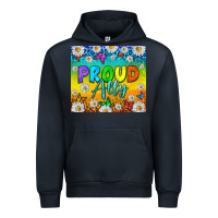 Navy LGBTQ+ proud ally with daisy Urban Hoodie - NancyCooperArtShop