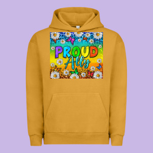 Lgbtq+ Proud Ally With Daisy Urban Hoodie Designed By Nancycooperartshop