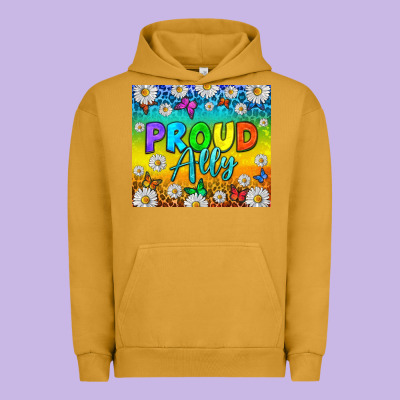 Lgbtq+ Proud Ally With Daisy Urban Hoodie Designed By Nancycooperartshop