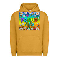 Pigment Peanut Butter LGBTQ+ proud ally with daisy Urban Hoodie - NancyCooperArtShop