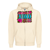 Sandshell xoxo valentine's day pink roses and hearts Zipper Hoodie - Jasminsmagicworld