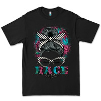 Black race life  messy bun Premium Tee - BarkalooDesign