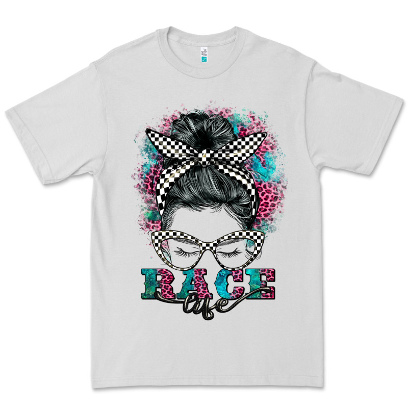 Race Life  Messy Bun Premium Tee by BarkalooDesign | Teevron