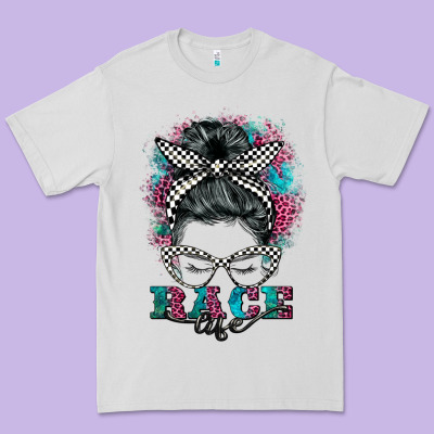 Race Life  Messy Bun Premium Tee Designed By Barkaloodesign