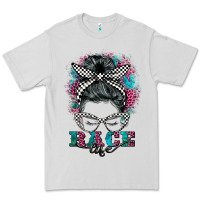 Dove Grey race life  messy bun Premium Tee - BarkalooDesign